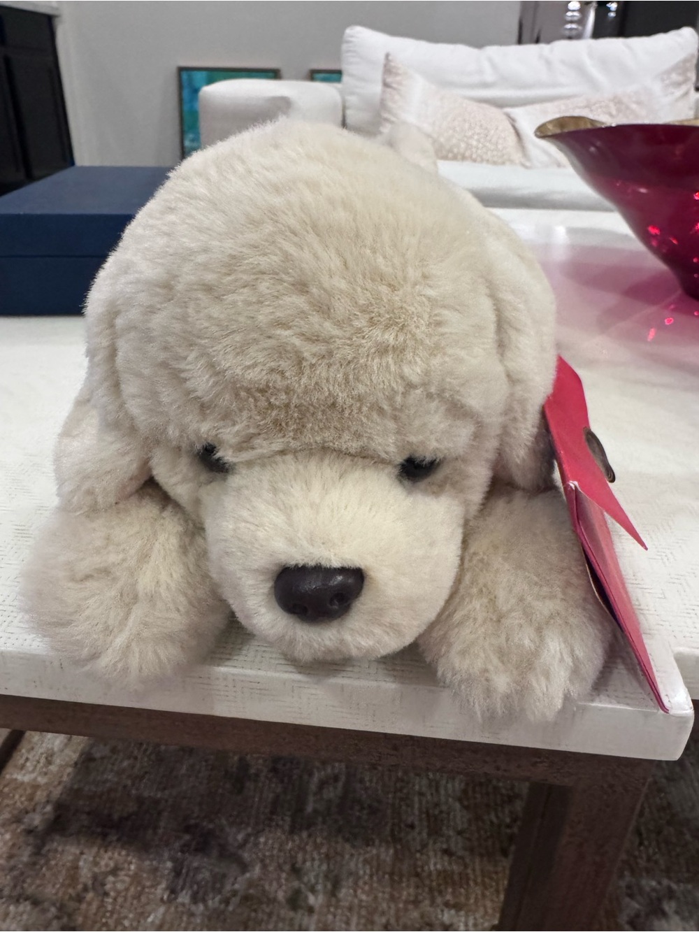 FAO Schwarz Cream Plush Labrador Puppy Stuffed Animal